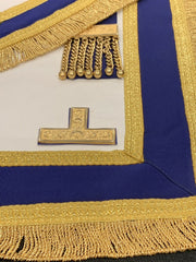 Lamb Skin Masonic Craft Provincial Full Dress Apron with Levels Masonic Regalia