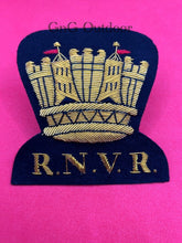 British Royal Naval Volunteer Reserve Blazer Badge RNVR Hand Embroidered Badge