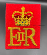 Her Majesty The Queen’s Cypher EIIR Gold Hand Embroidered Cypher Blazer Badge