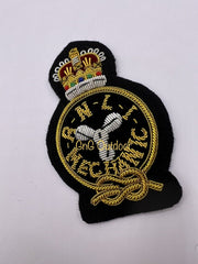 RNLI Mechanic Blazer Badge RNLI Mechanic Embroidered Bullion Wire Blazer Badge