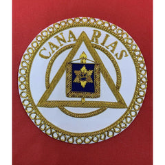 Masonic Apron Badge Lincolnshire Hand Embroidered Bullion & Wire Masonic Badges