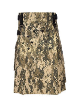 Men's Scottish Camo kilt Highland Cotton Utility kilt