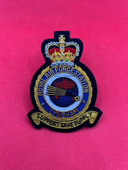 Royal Air Force Lyneham Station Badge RAF Embroidered Bullion Wire Blazer Badge