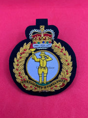 Royal Observer Corps Blazer Badge ROC Hand Embroidered Bullion Wire Blazer Badge