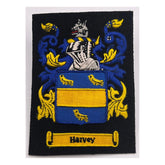 Harvey Coat Of Arms Hand Embroidered Bullion and Wire Blazer Badge Harvey Family Crest Jacket Patch