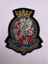 Royal Wessex Yeomanry Blazer Badge RWY Embroidered Bullion Wire Blazer Badge