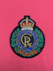 King’s Regiment Blazer Badge King’s Hand Embroidered Bullion Wire Blazer Badge