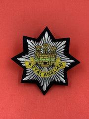 Royal Anglian Regiment Blazer Badge RA Handmade With Bullion & Wire Blazer Badge