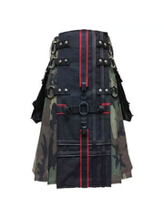 Scottish Handmade Camo Hybrid Utility Kilt for Men Sizes 28" to 62"