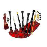 Scottish Bagpipe Royal Stewart Silver Mounts Rosewood Highland Bagpipe