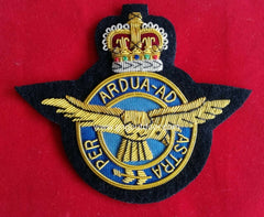 RAF Blazer Badge Wire Embroidered Royal Air Force Bullion And Embroidered Badge