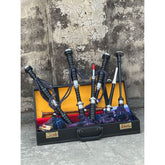 Full Size Black Pride of Scotland Bagpipe Rosewood Silver Mounts Bagpipe