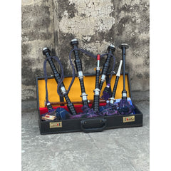 Full Size Black Pride of Scotland Bagpipe Rosewood Silver Mounts Bagpipe