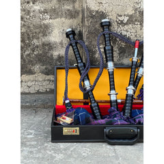 Full Size Black Pride of Scotland Bagpipe Rosewood Silver Mounts Bagpipe