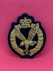 Air Corps Wire Embroidered Gold Bullion Blazer Badge – British Army Military