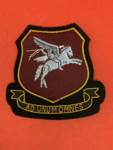 Airborne PEGASUS Blazer Badge Hand Embroidered Bullion And Wire PEGASUS Badge