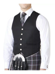 Men's Argyle Kilt Jacket And 5 Button Vest Scottish Wedding Kilts Jacket