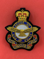 Royal Canadian Air Force Blazer Badge RCAF Bullion And Wire Blazer Badge