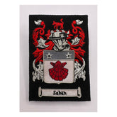Saban Family Crest blazer Badge Hand Embroidered Bullion and Wire Family Crest Badges