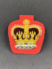 British Army Dress Braided WO2 Warrant Officers Crown On Red