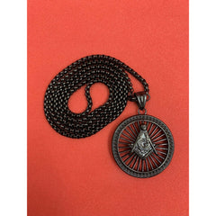 Masonic Square And Compass Black G Symbol Pendant Unisex Masonic Neck Pendants