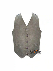 Scottish Green Tweed wool Argyle jacket Men's kilt jacket