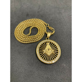 Masonic Square And Compass Gold Plated Neck Pendant Unisex Masonic Neck Pendants