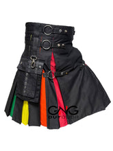 Men's Rainbow Nylon Straps Hybrid Pride Kilt Custom Size LGBT Kilt
