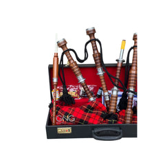 Great Full Size Brown Wallace Bagpipe Rosewood Silver Mounts Bagpipe