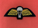 British Army Number 1 Dress Para Wings Embroidered Gold Bullion Wing On Black