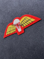 British Army Number 1 Dress Para Wings Hand Embroidered Gold Bullion Wing On Red