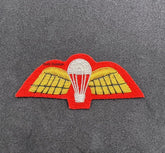 British Army Number 1 Dress Para Wings Hand Embroidered Gold Bullion Wing On Red