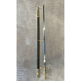 Masonic Ceremonial Blunt Sword With Gold Hilt And Black Scabbard Masonic Sword