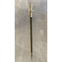 Masonic Ceremonial Blunt Sword With Gold Hilt And Black Scabbard Masonic Sword