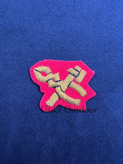 REME Artificer Hammer And Tongs Mess Dress Gold Hand Embroidered On Scarlet Felt