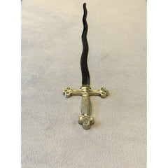 Masonic Ceremonial Snake Flaming Blunt Sword Square Compass Gold Handled Sword