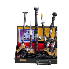 Full Size African Blackwood Highland Bagpipe Silver Mounts Bagpipe With Hardcase