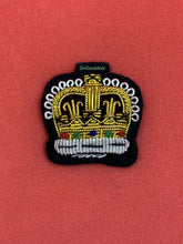 Staff Sergeant Crown Mess Dress Hand Embroidered Bullion And Wire Crown On Black