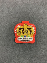 Staff Sergeant Crown Mess Dress Hand Embroidered Bullion And Wire Crown On Red