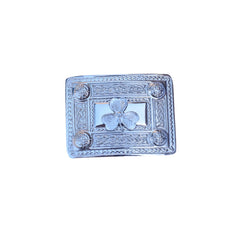 Scottish Shamrock Badge kilt Belt Buckle Chrome Finish Belt Buckle