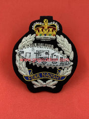 HS Royal Tank Regiment Blazer Badge Hand Embroidered Bullion & Wire Blazer Badge