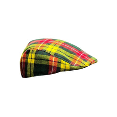 Scottish Men's Buchanan Tartan Flat Hat Elastic Fitting Tartan Cap
