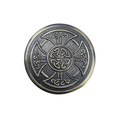 Men's Scottish Celtic Style Antique kilt Belt Buckle round Shape kilt Buckle