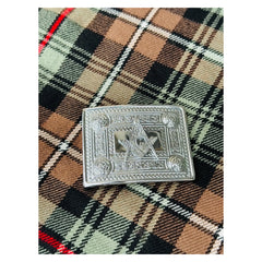Scottish Masonic Badge kilt Belt Buckle Chrome Finish Celtic Belt Buckle