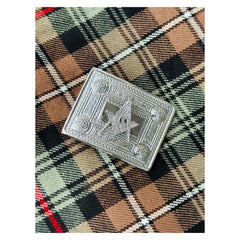 Scottish Masonic Badge kilt Belt Buckle Chrome Finish Celtic Belt Buckle