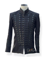 Napoleonic Black Wool Military Jacket Steampunk Military Jacket Tunic Jacket