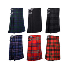 Men's Scottish 5 Yard Traditional Wedding Kilt Acrylic Wool Kilt Sizes 28" - 62"