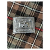 Scottish Shamrock kilt Belt Buckle Chrome Finish Celtic Belt Buckle