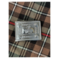 Scottish Shamrock kilt Belt Buckle Chrome Finish Celtic Belt Buckle