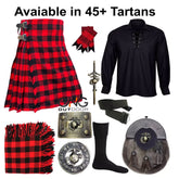 Men's 10 Pieces US-Marian Sporran Kilt Outfit Wedding Kilt Set
